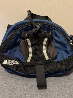 MEC Fanny Waist Belt Bag Black Blue Running Hiking Pack Mountain Equipment Co-Op